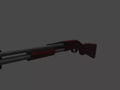 shotgun Free low-poly 3D model buy