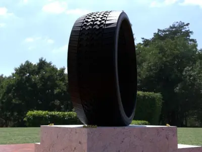 ORTAS TIRE NO 43 GAME READY Low-poly 3D model