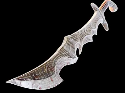 Ancient sword Low-poly 3D model