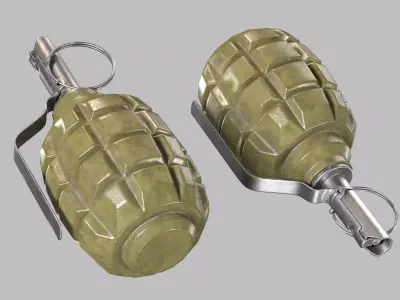 F1 Hand Grenade Low-poly 3D model