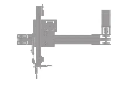 Robot Gripper 2 axis X Z Gripper 90 degree rotate Free 3D model