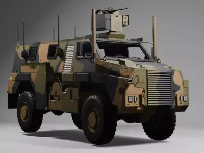 Bushmaster MRAP Low-poly 3D model