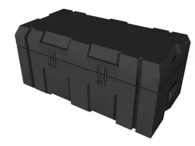 Military Style Box Low-poly 3D model