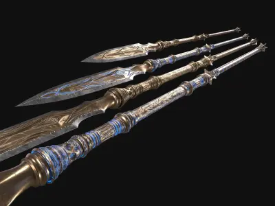 Lance Melee Weapon Low-poly 3D model