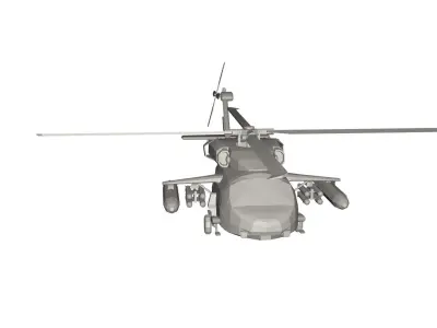 Military Helicopter concept Low-poly 3D model from CGTrader