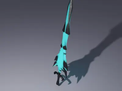 Crystal Sword Free low-poly 3D model