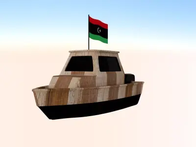 Libya Fishing Boat 3D model