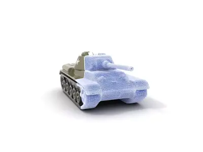 Classic Green Tank model pack Low-poly 3D model