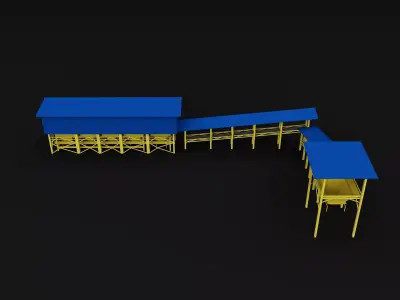 Industrial Factory Plant Props Pack 3D Model Low-poly 3D model