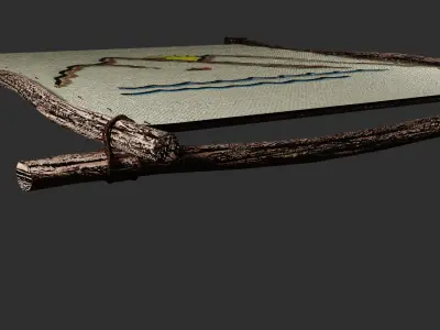 Artifact On Canvas Low-poly 3D model