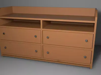 Chest of drawers 3D model 7