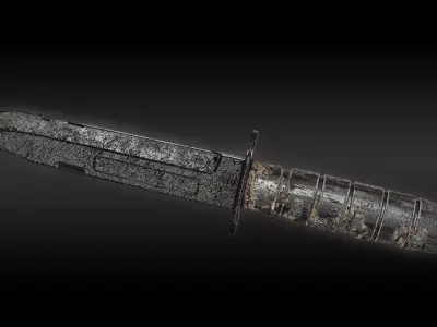 Military Hunting Knife - 3D Model Low-poly 3D model