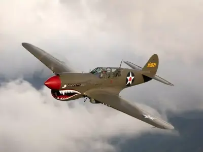 Curtiss P-40E Kittyhawk 3D model