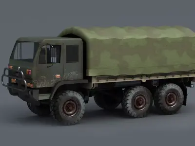Dongfeng EQ2102 vehicle army truck war tank  3D model
