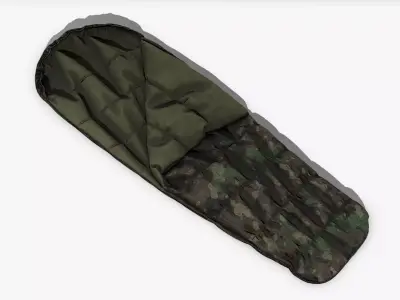 Sleeping Bag Military Low-poly 3D model