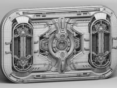 Sci-Fi Kitbash - Futuristic Panel 3 - Mega Element 3D model