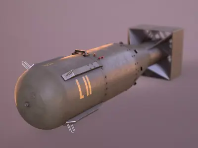 Little Boy Atomic Bomb Low-poly 3D model get