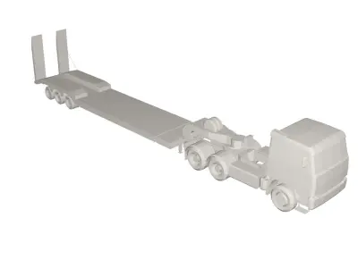 Large tow truck  3D model
