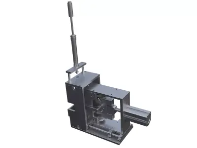 Single power wire stripping and twisting equipment 3D model