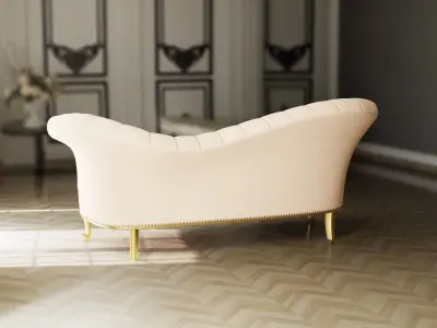 Furniture Sofa Chaise Lounge Low-poly 3D model
