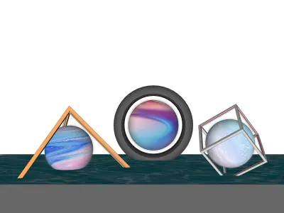Planet Art Installation Sculpture 3D model