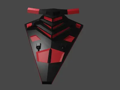 Starship triangular object 3D model