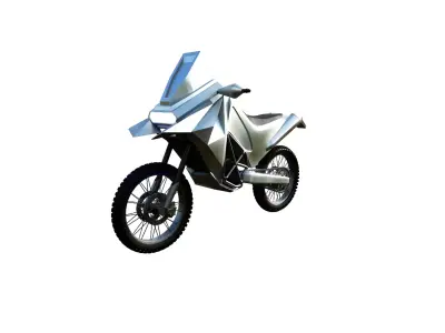 Adventure Motorcycle Low-poly 3D model