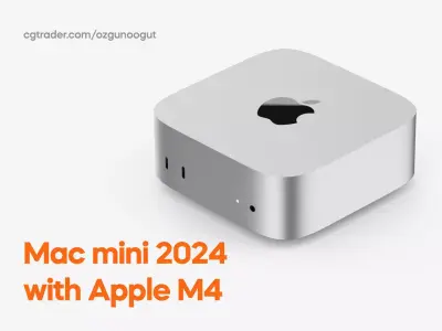 Apple Mac mini 2024 with Apple M4 Processor Desktop Computer 3D model