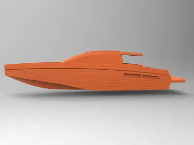 YACHT BOAT HULL AND DECK 3D PRINTED 3D print model