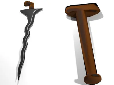Keris Bugis 3D model