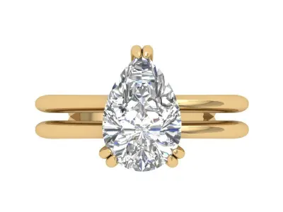 Pear Wedding Ring  3D print model