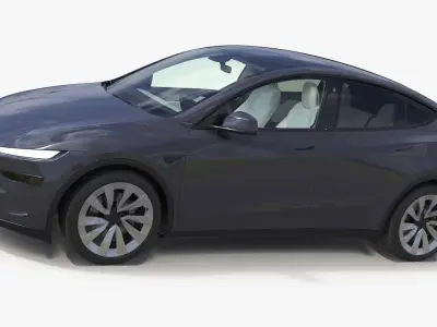 Gray Electric Vehicle Hatchback 3D model