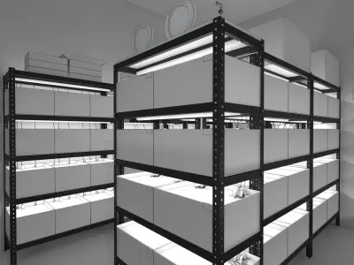 Shrimp room Aquarium 3D model