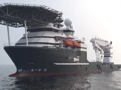  Subsea support and construction vessel 3D model