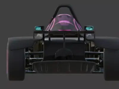Cyberpunk Neon Go Kart 3D Model v03 Low-poly 3D model