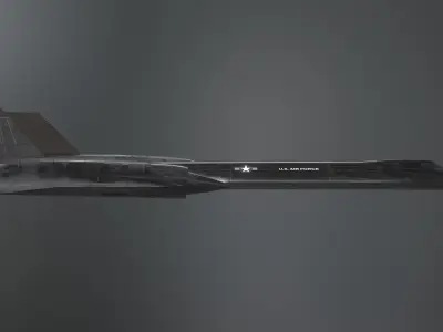 SR-71 PBR low-poly model Low-poly 3D model