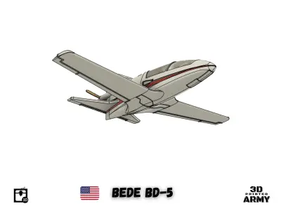 BEDE BD-5 MICRO scale-model aircraft  3D print model