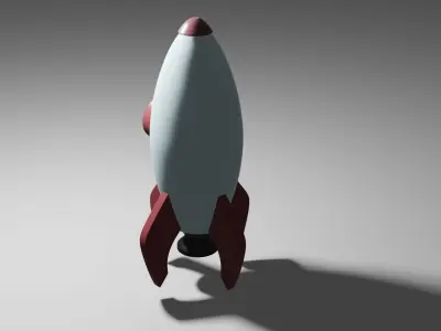 Cartoon Rocket Ship  3D model