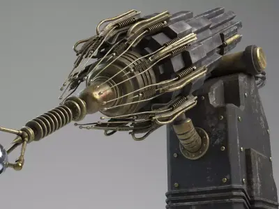 Tesla Coil Big retro 3D model