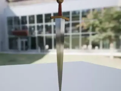 Armed Sword Low-poly 3D model