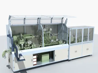 Industrial Equipment 16-Automatic Cut  Detection Production Line 3D model
