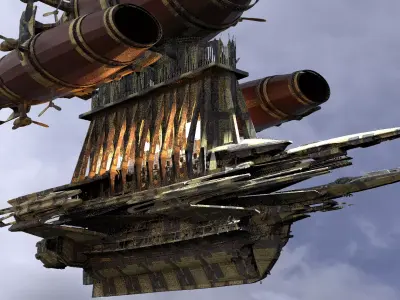 Royal Drake Cathedral Ship Speeder 3D model