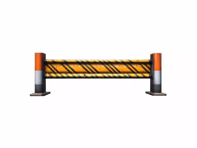 3d Generated Road Safety Of Driving Traffic Barrier 3D model