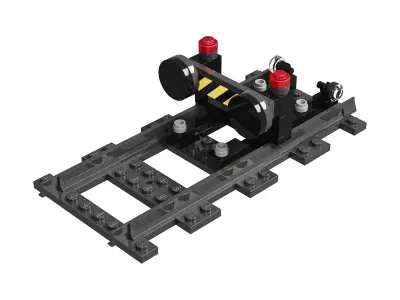Train Lego Construction Stoping 3D model