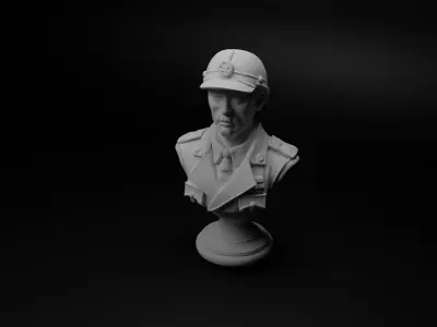 WW2 Japanese Soldier Bust Chess 3D print model purchase