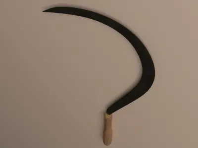 Rusted Sickle Low-poly 3D model