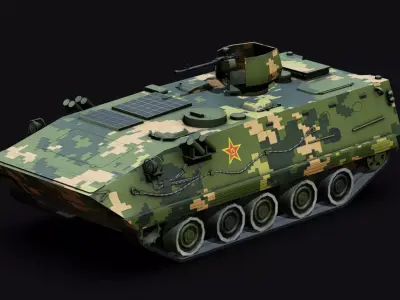 Type 89 AFV Low-poly 3D model