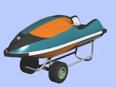 Personal Watercraft Single Type JetSki 3D model