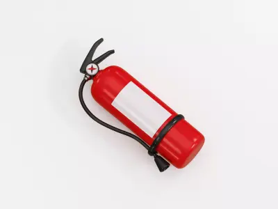Fire Extinguisher Low-poly 3D model 12