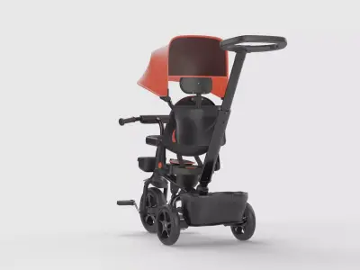 Baby stroller 3D model 3D model 23